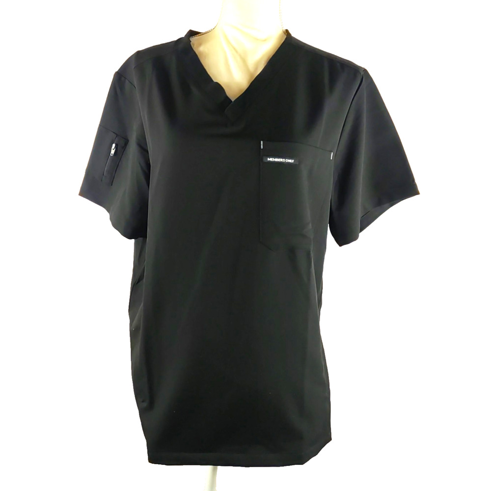 Members Only Men's T Shirt Size Medium Black No Iron